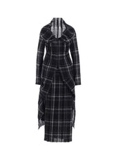 PLAID PATTERN PLEATS DRESS A