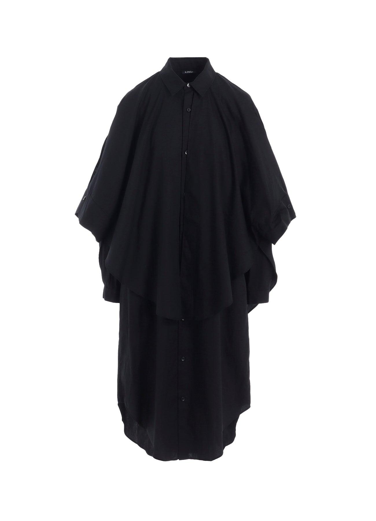 LIMI feu WOOL SQUARED HEM DRESS チャコールグレー LIMI feu WOOL SQUARED HEM DRESS チャコールグレー