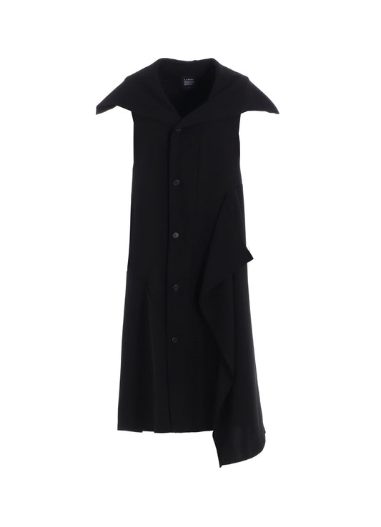 DOUBLE SATIN DRAPE DRESS