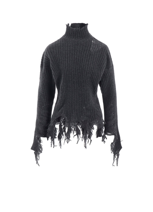 CRUSHED RIB PULLOVER