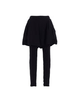WOOL GAUZE LEGGINGS ATTACHED PANTS