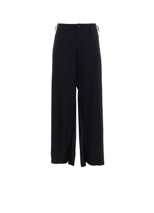 MILLED GABARDINE FRILLED PANTS