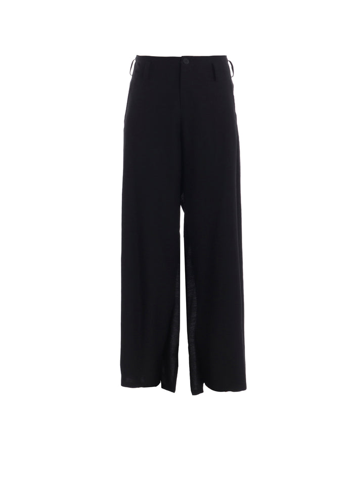 MILLED GABARDINE FRILLED PANTS