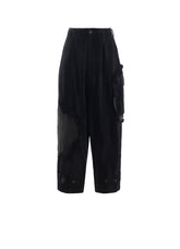 FAINT PRINTED CORDUROY TAB PANTS