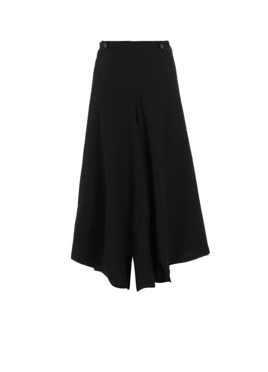 DOUBLE SATIN WIDE PANTS WITH WAIST TAB A
