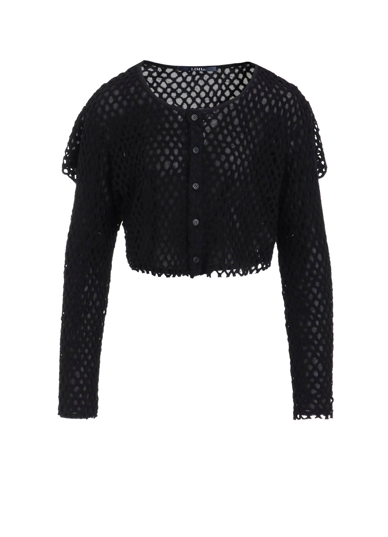 HOLE JACQUARD + CHIFFON PUFF CARDIGAN – THE SHOP YOHJI YAMAMOTO