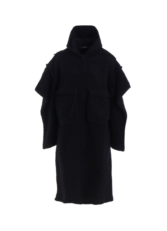 LOOP INLAY SLEEVE PUFF LONG JACKET