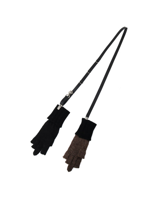 SLUB MIX BELTED MIDDLE FINGER GLOVE