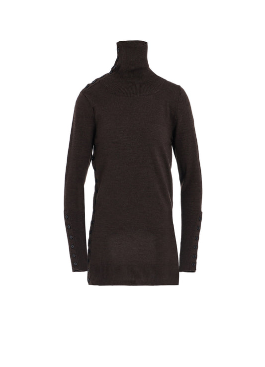 STANDARD SOFT WOOL WOSHABLE PLAIN STITCH SIDE TURTLE SWEATER