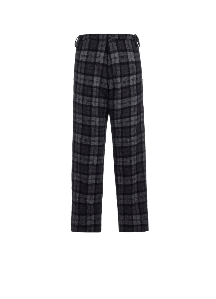 PLAID FLANNEL STRAIGHT PANTS