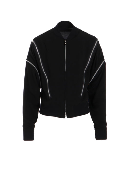 HARD TWIST GABARDINE ZIP BLOUSON