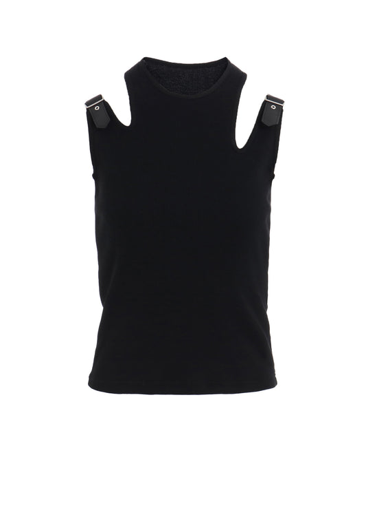 RIB STITCH SHOULDER BELT TANK TOP