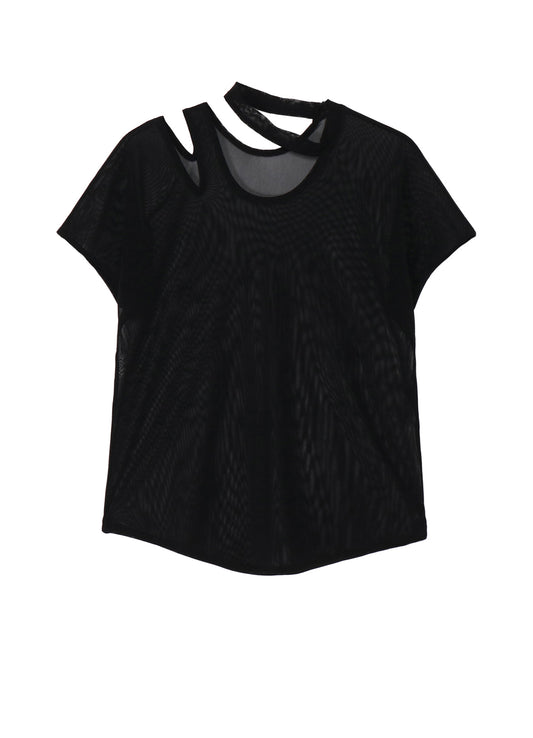 【12/13 10:00(JST) Release】TULLE SLIT FRENCH SLEEVE T-SHIRT