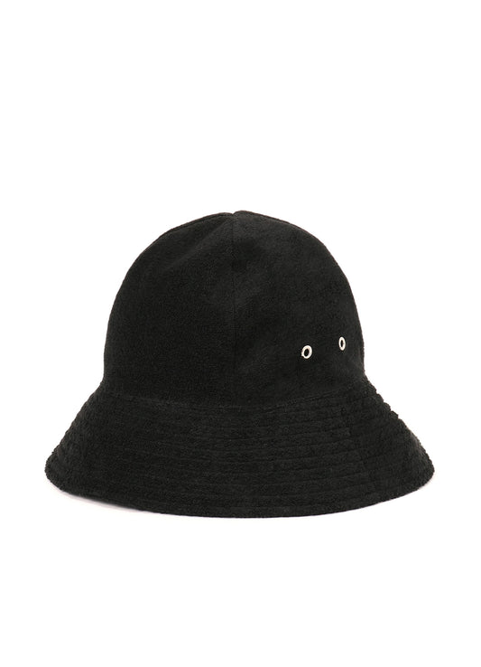 BLENDED LINEN PILE FLAT HAT WITH ATTACHED LOGO TOWEL