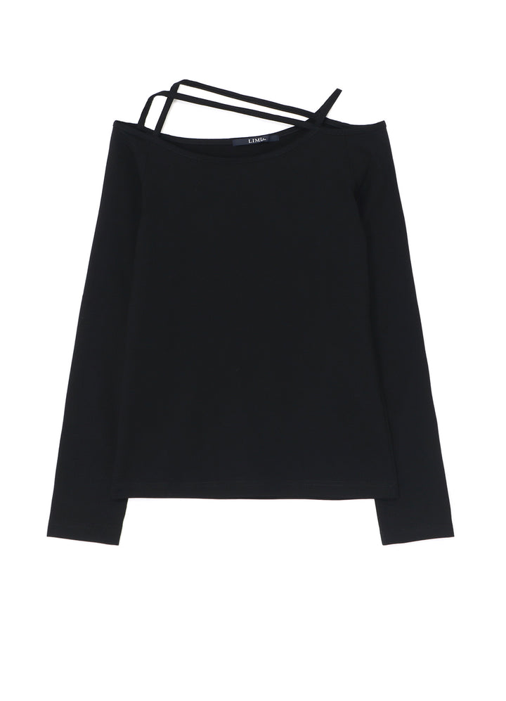 60/2 COTTON JERSEY SHOULDER STRING LONG T-SHIRT