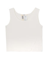 COTTON RAYON RIB TANK WITH DAMAGED HEM