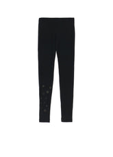 LEATHER DOT JERSEY LEGGINGS