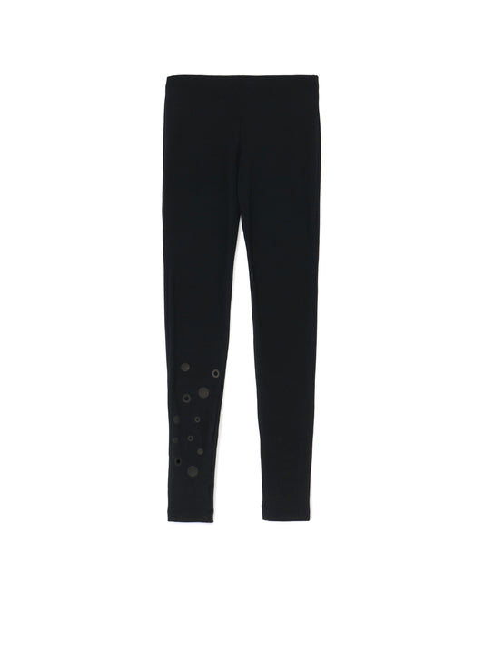 LEATHER DOT JERSEY LEGGINGS