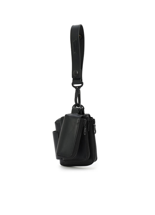 MATTE STEER LEATHER  3LAYERS POUCH