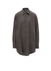INK DYED STRIPE DOUBLE COLLAR SHIRT