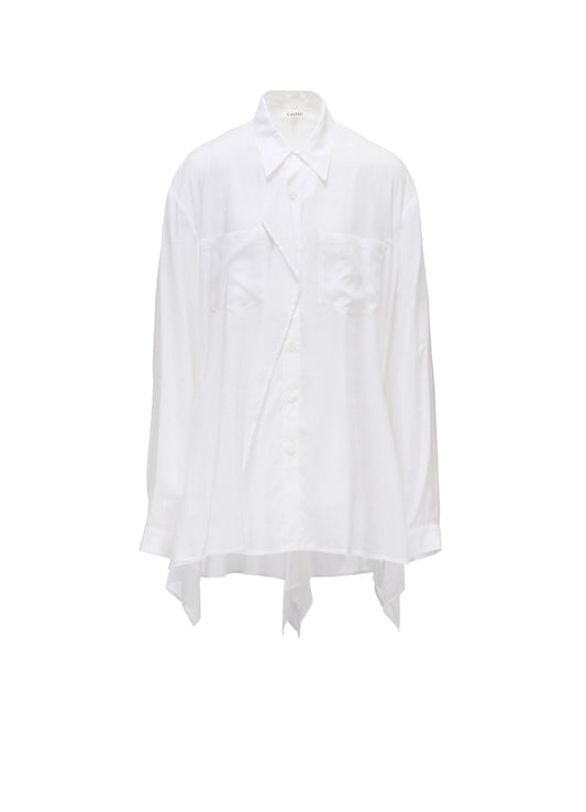 SOFT LAWN  FLARED PANEL BLOUSE
