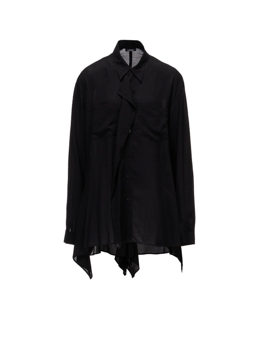 SOFT LAWN  FLARED PANEL BLOUSE