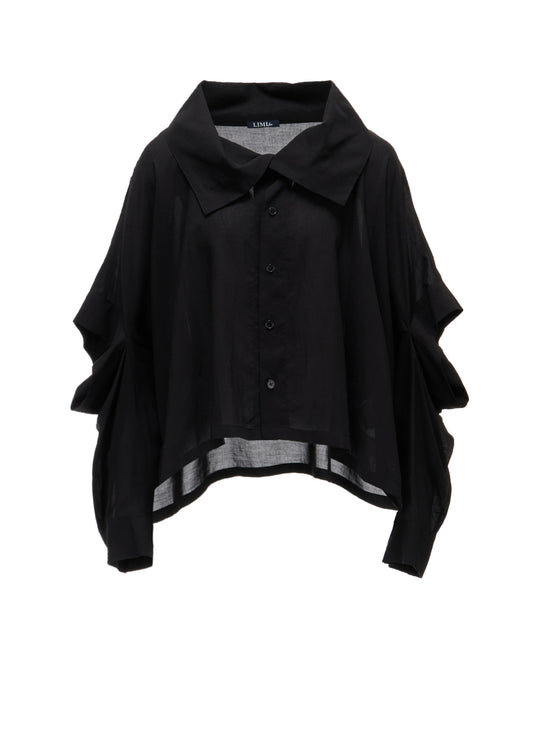 ERI PRINT SOFT LAWN ELBOW SLIT SHIRT