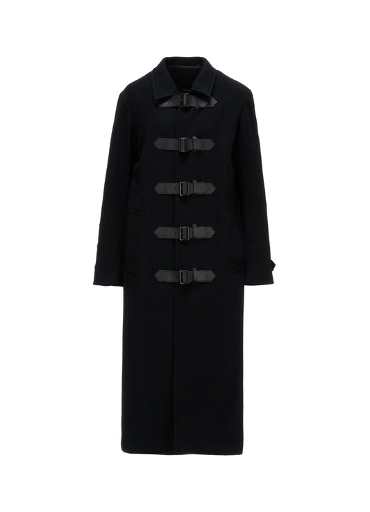 LIGHT MOSSER  BELTED LONG COAT