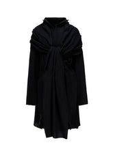 HERRINGBONE SCARF COLLAR COAT