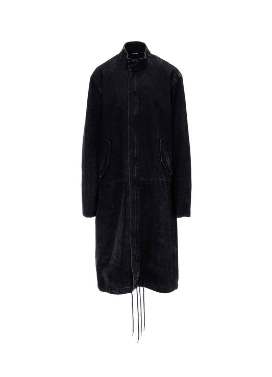 CHEMICAL BLEACHED DENIM MODS COAT