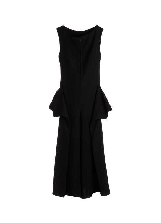 DOUBLE SATIN DRAPED POCKET JUMPSUIT