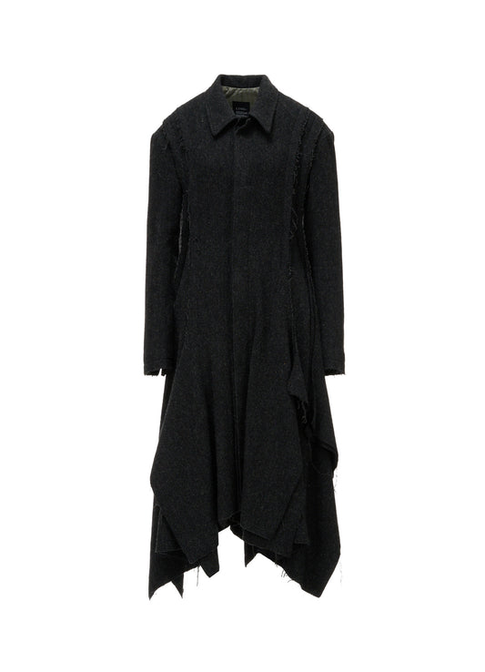 TOP DYED TWEED FLARED PANEL DRESS B