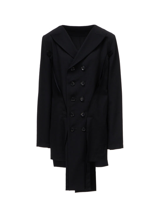 WOOL GABARDINE  DOUBLE FRONT PANEL JACKET