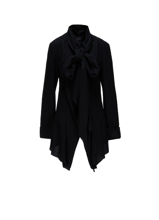 HERRINGBONE RIBBON DETAIL DOUBLE JACKET