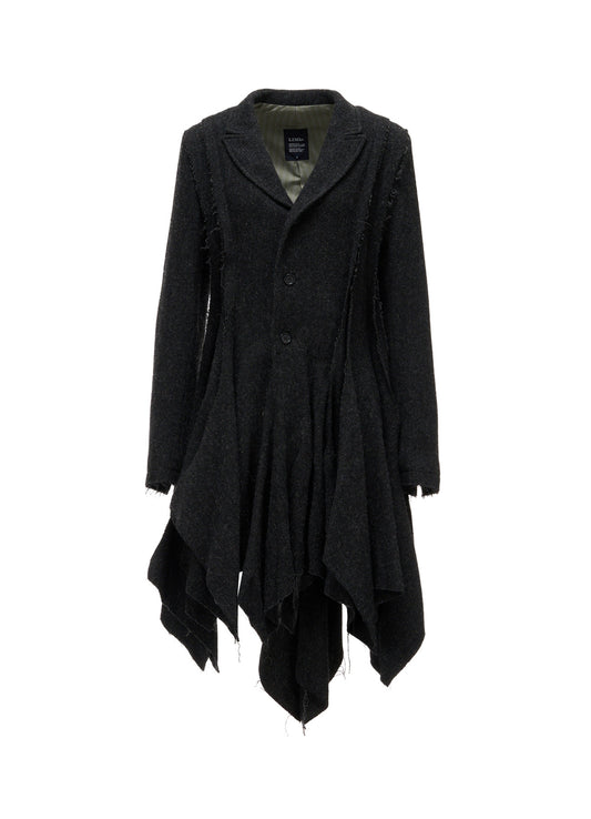 TOP DYED TWEED FLARED PANEL JACKET B