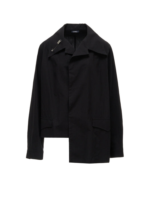 HIGH TWIST POPLIN ASYMMETRIC JACKET