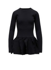 HIGH-GAUGE 3D KNIT FRILLED PULLOVER