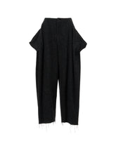 TOP DYED TWEED DRAPED POCKET PANTS