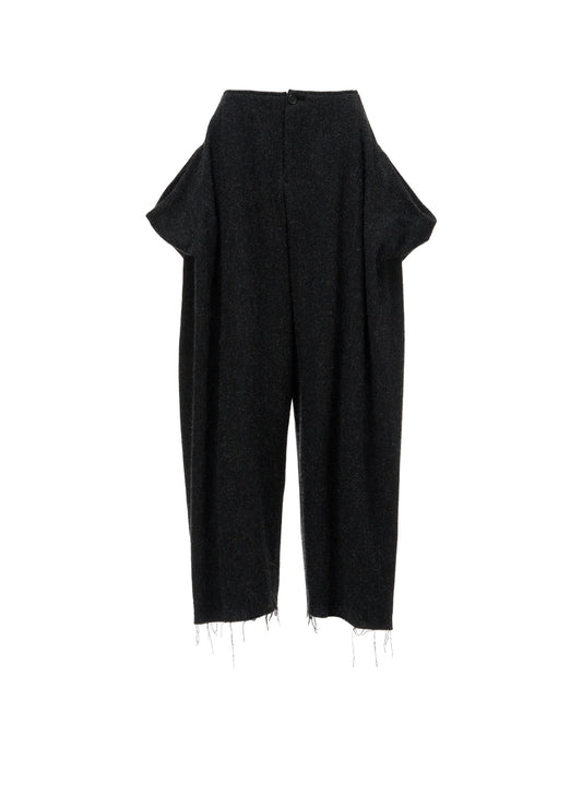 TOP DYED TWEED DRAPED POCKET PANTS