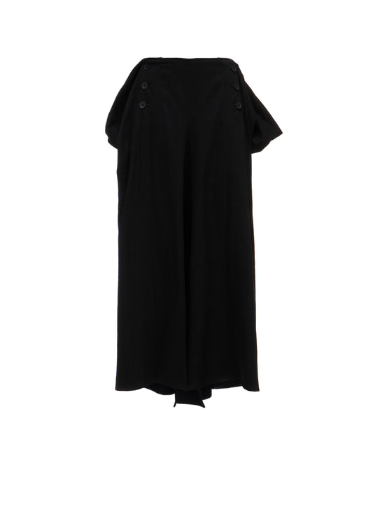 BK DENIM DRAPED POCKET SAILOR PANTS