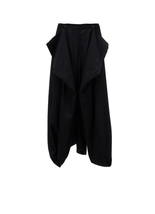 WOOL GABARDINE  HEM PANTS