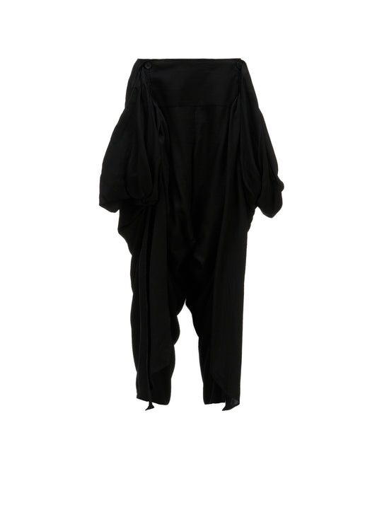 HIGH TWIST GABARDINE DRAPED PANTS