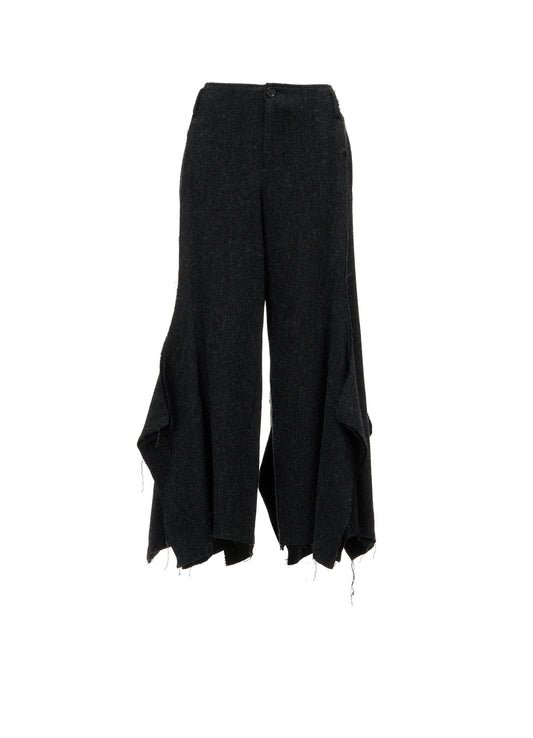 TOP DYED TWEED FLARED PANEL PANTS B