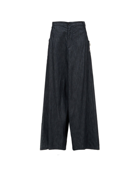 6OZ DENIM PIN SLIT WIDE PANTS