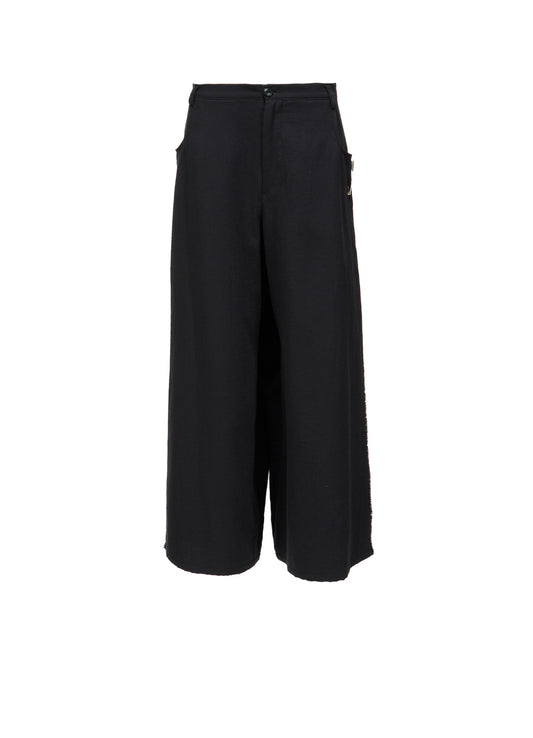 DOUBLE CLOTH PIN WIDE PANTS