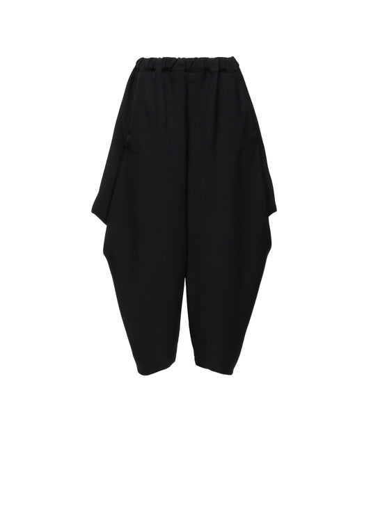 DOUBLE SATIN ELASTIC WAIST TUCK PANTS