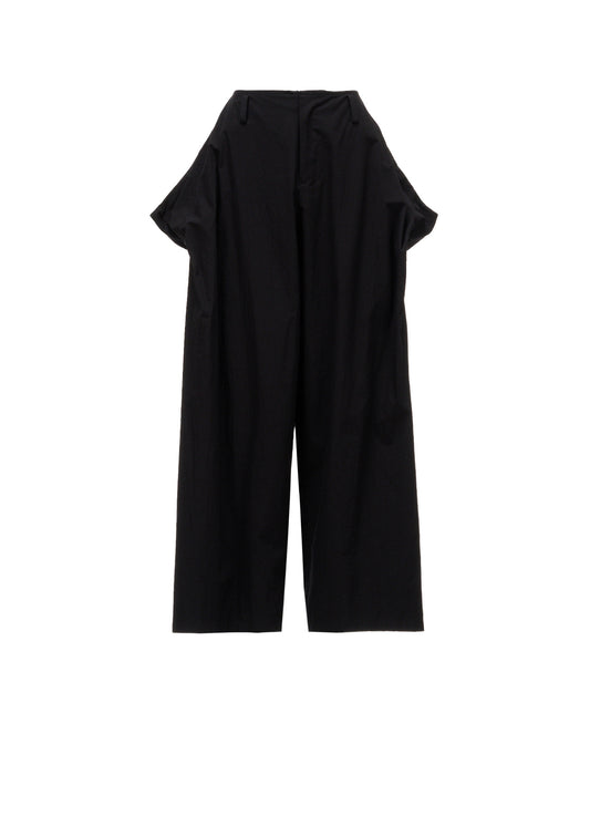 HIGH TWIST POPLIN DRAPED POCKET PANTS