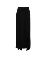 HIGH TWIST GABARDINE FLARED PANEL PENCIL SKIRT