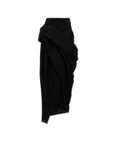 HERRINGBONE DRAPED SKIRT
