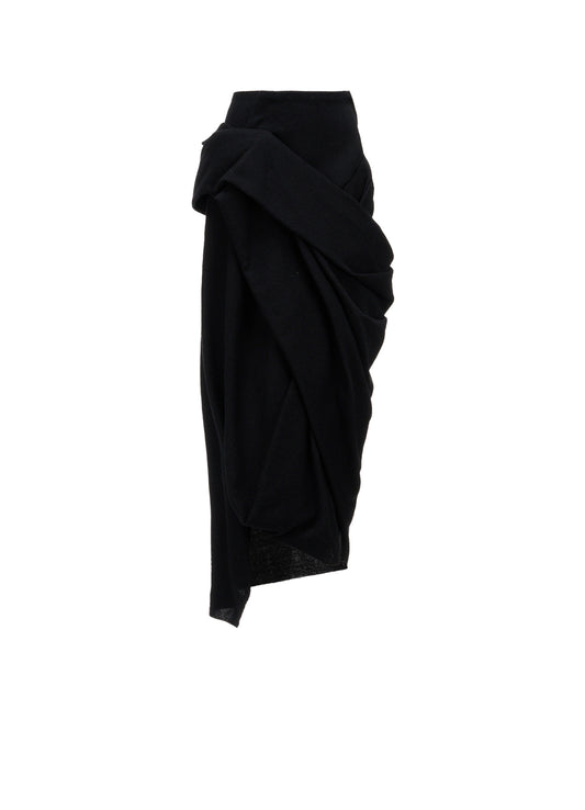 HERRINGBONE DRAPED SKIRT